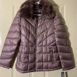 Kenneth Cole New York Puffer Jacket Collar Winter Womens Size M
